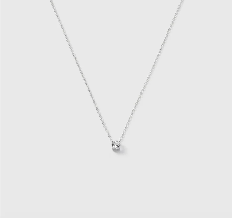 NS13621aMinimalisticaSoloNovaNecklaceSilver